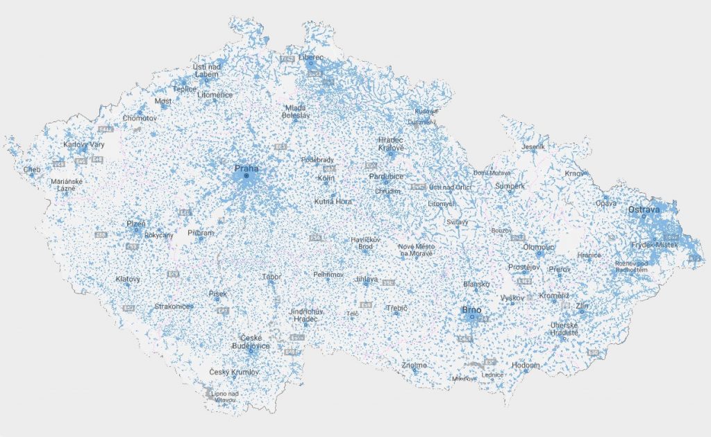 Mapa dostupnosti DSL